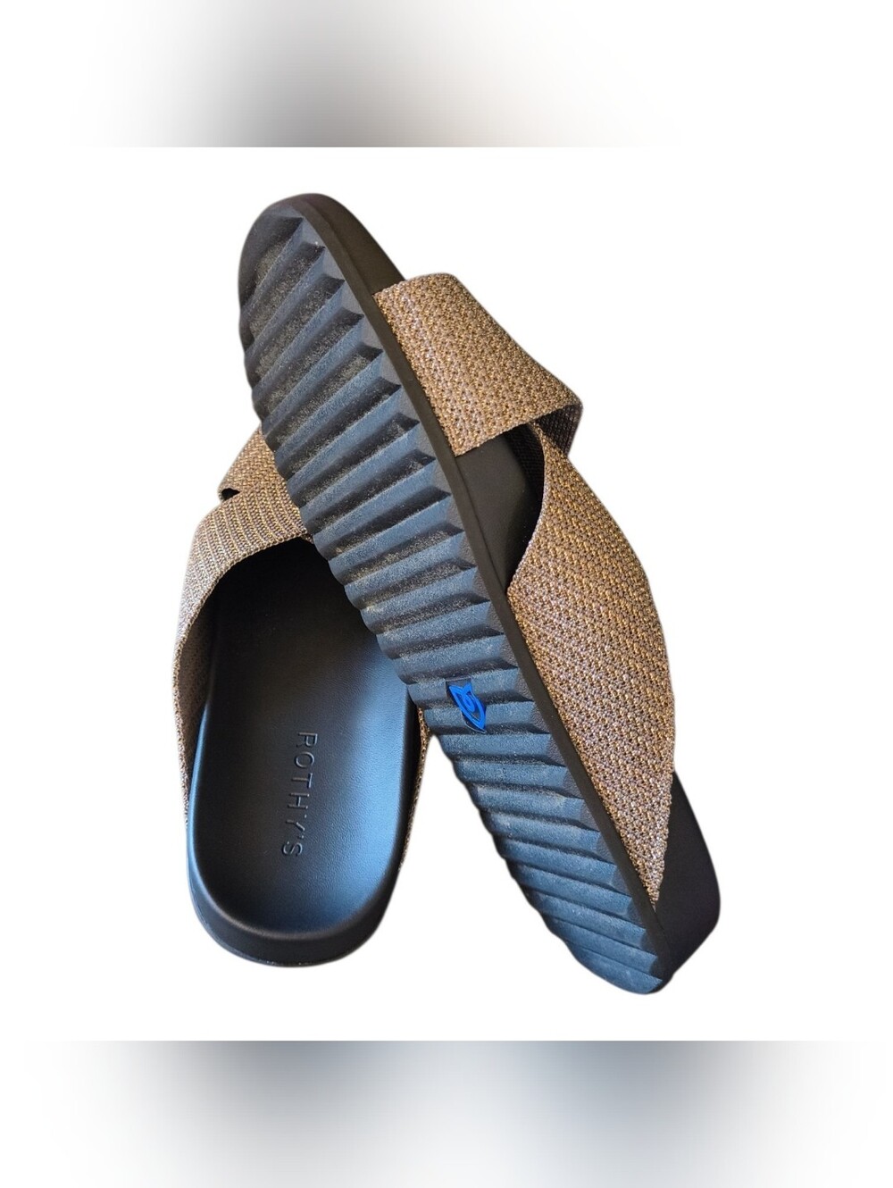 Rothy’s Weekend Knit Slide - Silver Size 9 Breathable Hemp Minimalist - Picture 4 of 4